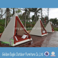 Semi Round ပုံစံဒီဇိုင်း Aluminum Frame Wicker Sunlounger ဖြစ်သည်